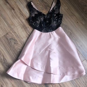 rose gold and black lace fancy dress